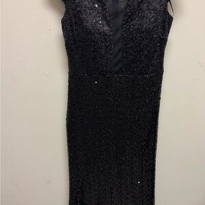 Marina Women's Plunge Neck Sequin Gown Dress prom formal size 10